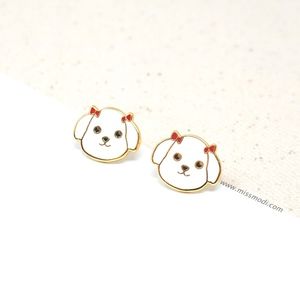 Hand-crafted Maltese Enamel Stud Earrings